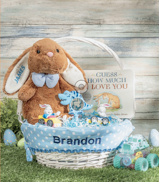 Personalized Easter Basket, Personalized Bunny Plush, and Easter Basket stuffers at Lillian Vernon